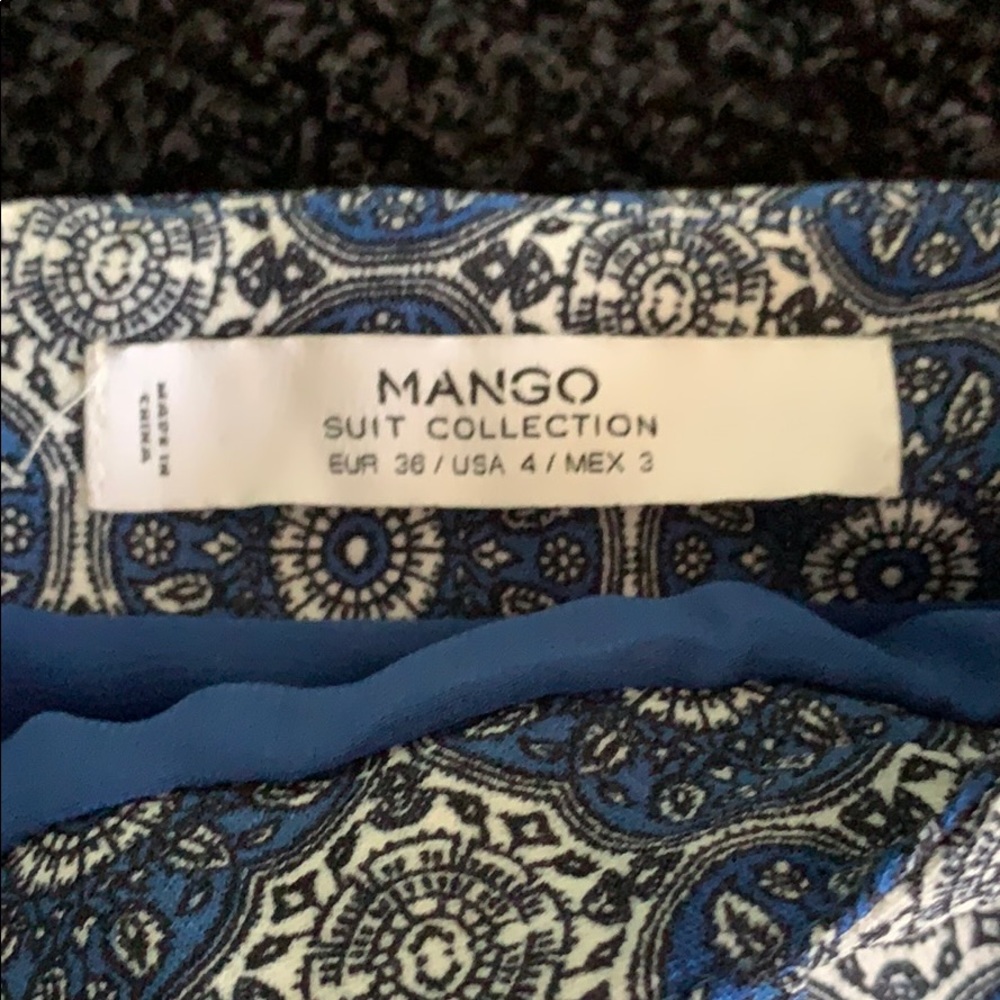 Asymmetrical blue patterned skirt - Picture 3 of 4